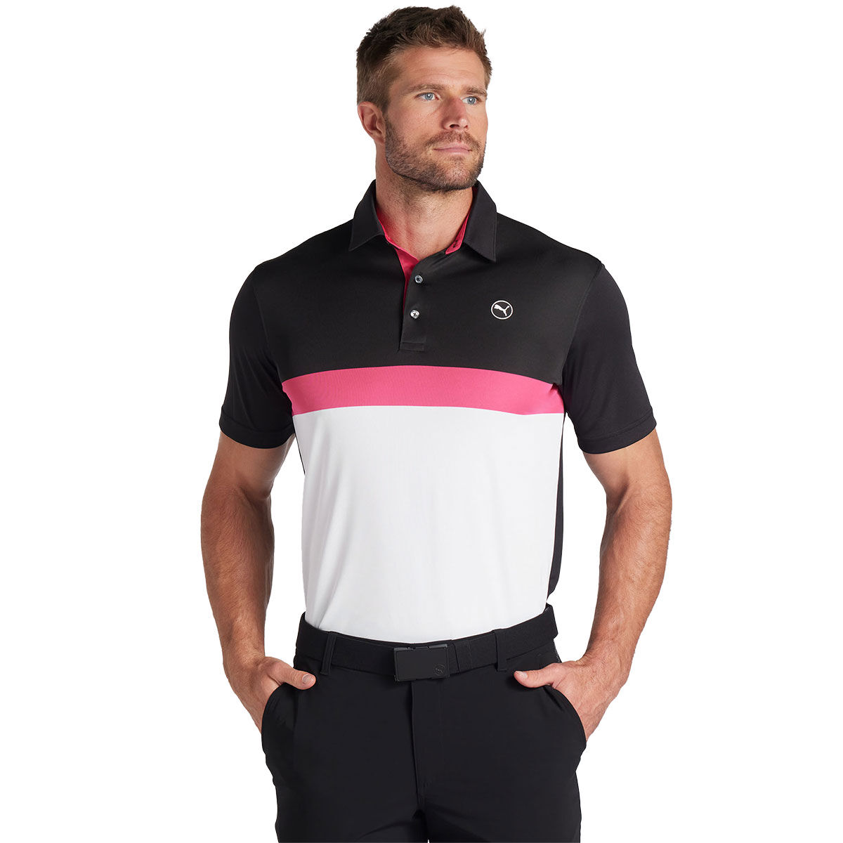 Black puma golf discount shirt