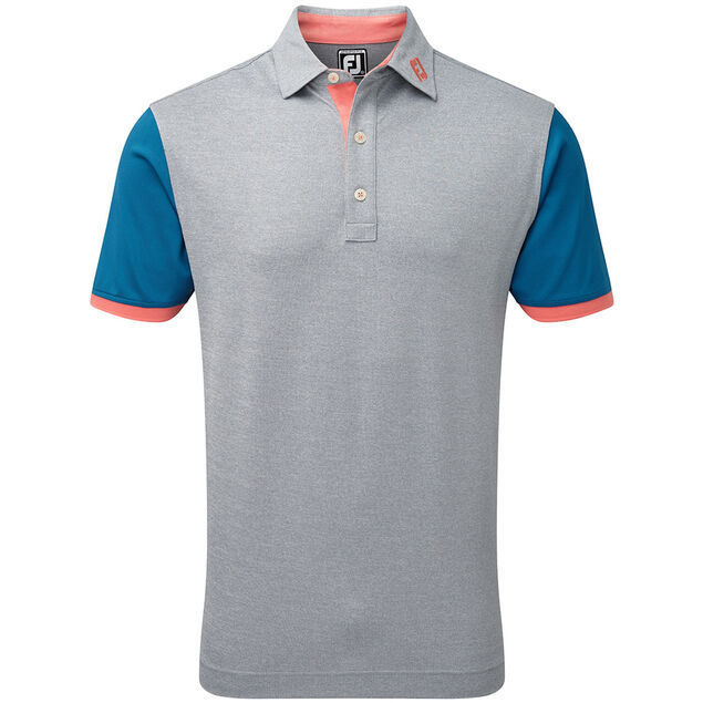 Footjoy Pique Colour Block Trim Polo Shirt From American Golf