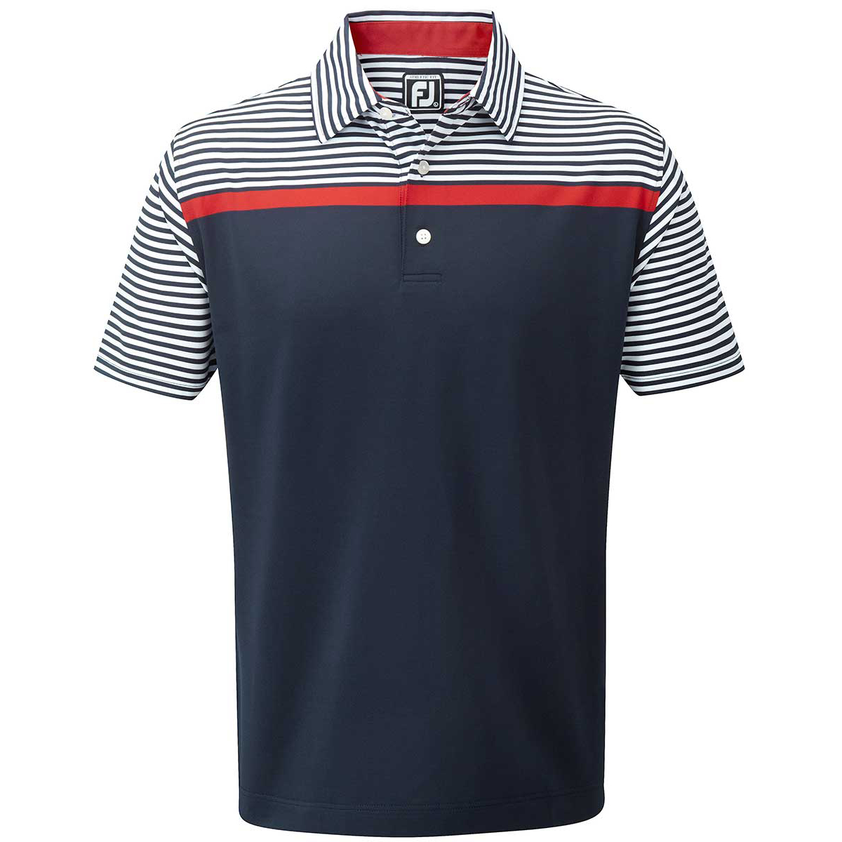 FootJoy Men s Lisle Engineered Stripe Golf Polo Shirt from american golf