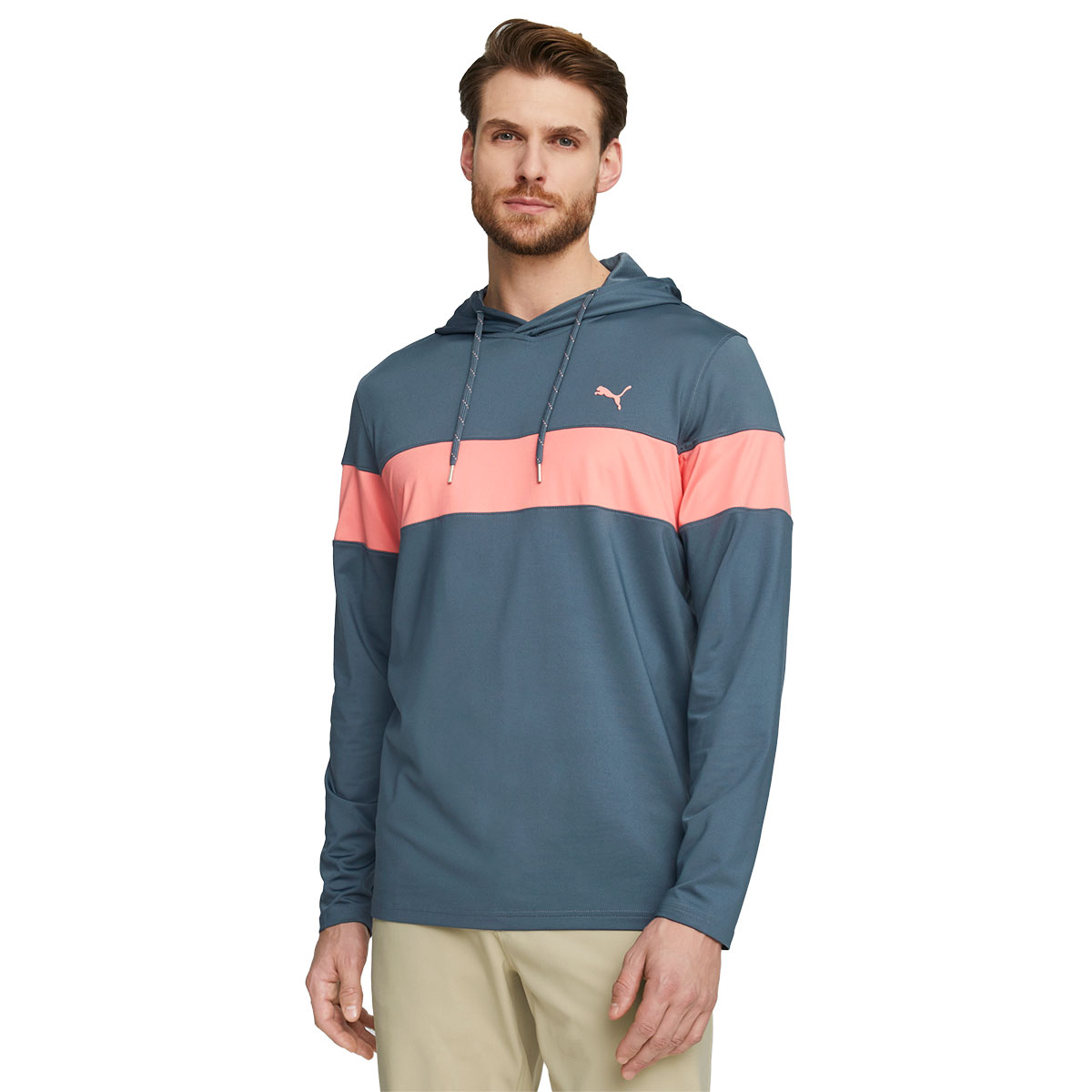 Mens pink puma on sale hoodie