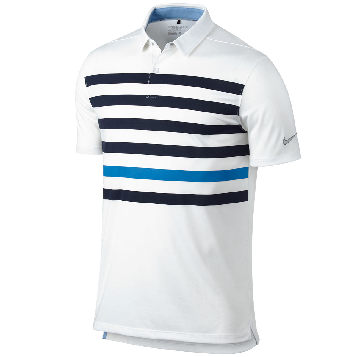 Nike Polo Tr Dry Stripe S6 MENS SS SMALL WHMDNPHBL